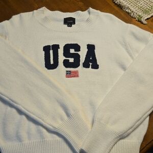Lumiere Creamy White USA Sweater